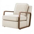 Armlehnstuhl 82 x 78 x 90 cm Stoff Beige Braun - gepolstert im modernen Stil