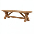 Sitzbank 180 x 35 x 45 cm aus Massivholz Natur im Landhausstil