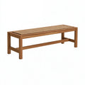 Sitzbank 120 x 35 x 45 cm aus Holz in Naturbraun mit geflochtener Sitzfläche