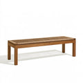 Sitzbank 120 x 40 x 45 cm aus Holz und Seilgeflecht Braun Beige im natürlichen Stil